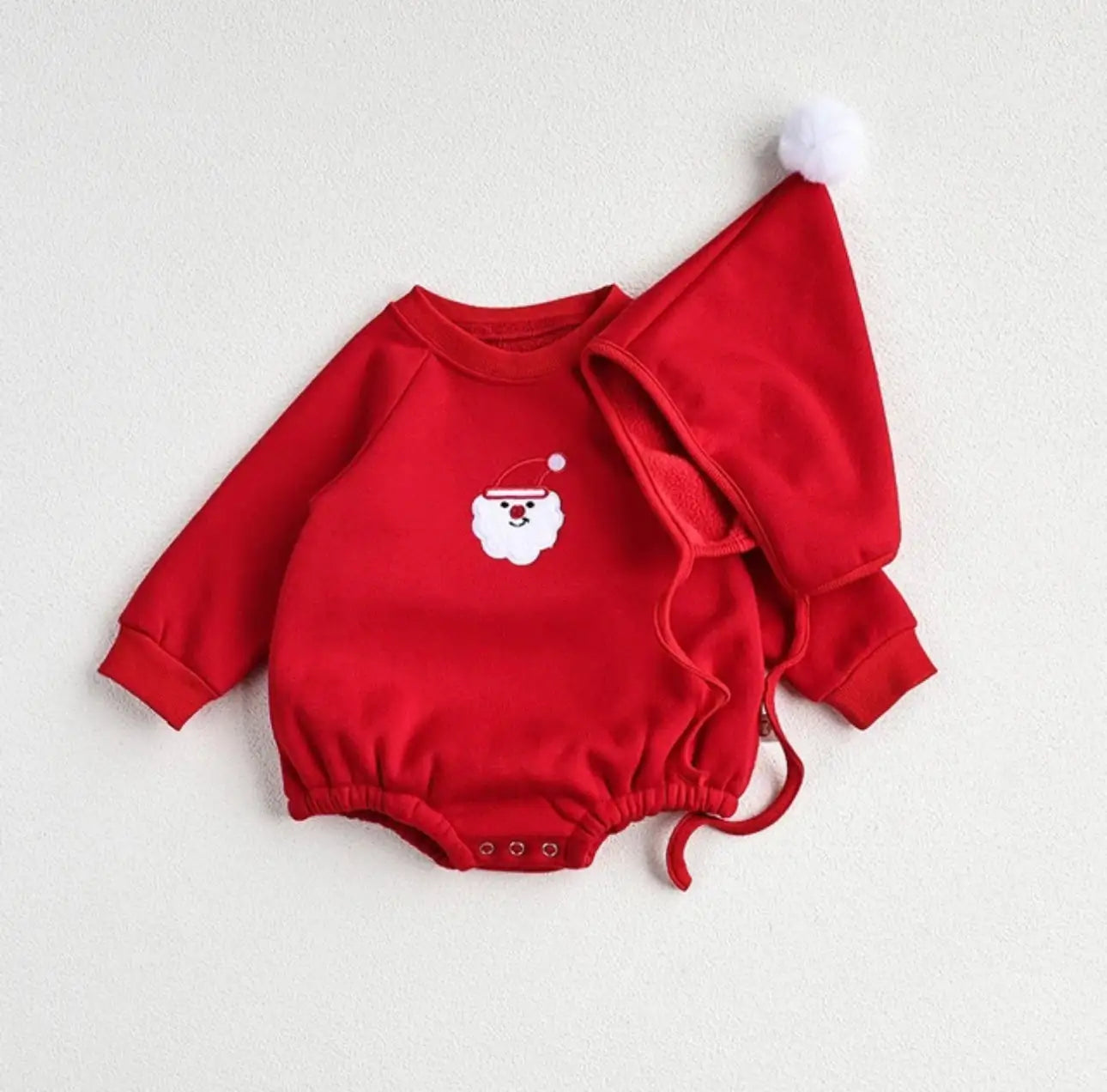 One Piece Embroidery Santa Clause Baby Outfit