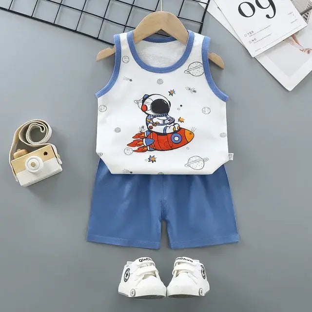 Kids Summer Vibe Vest and Shorts